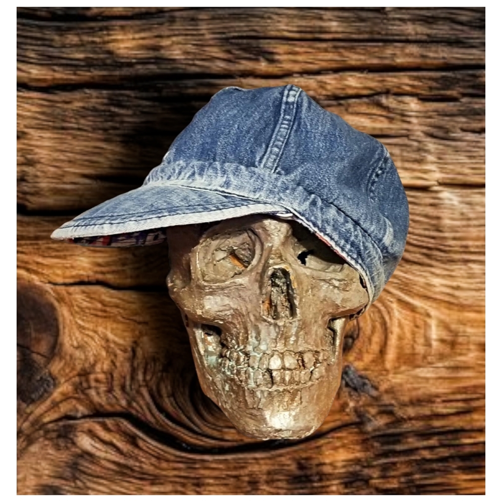 VINTAGE DENIM HAT (REVERSIBLE) - SIZE 7 3/8